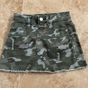 girls justice camouflage jean skirt